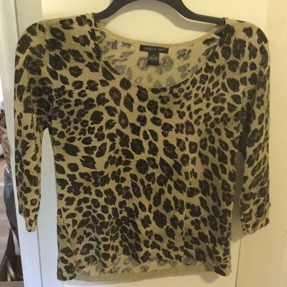 august silk Tops - Shiny Sequins animal print xl